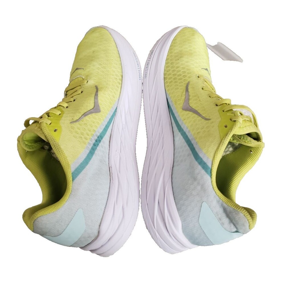Hoka One One U Rocket X Men's Sz 11 Women's Sz 12 Green Yellow 1113532 BGEPR - Picture 9 of 11
